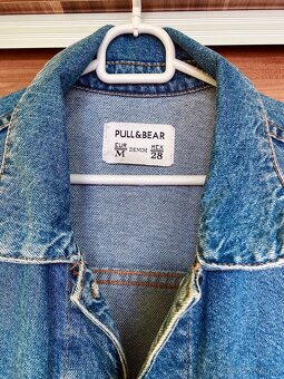 Džínsová dlhšia bunda, pull & bear, M-L, - 6