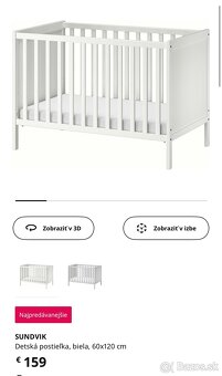 Detska postielka Sundvik IKEA 60x120 - 6