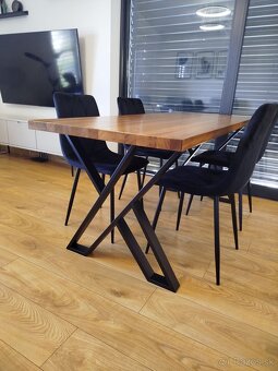 Stolové kovové podnože čierne 2 ks - 6