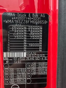 MAN TGS 26.440,  hydraulická ruka HIAB 192-4, EURO 6,TOP - 6