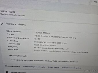 HERNÝ PC - HP Pavilion 570 s GTX 1050 - 6