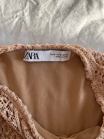 Háčkované béžové šaty Zara - 6