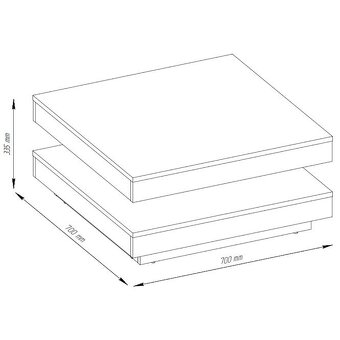 Konferenčný stolík Berlin čierny - 6