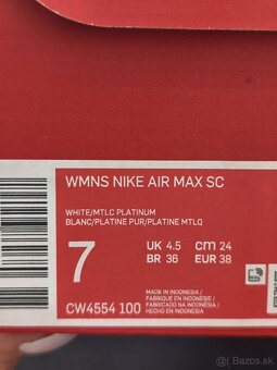 Nike Air Max SC Womans – nové, biele, veľkosť 38 - 6