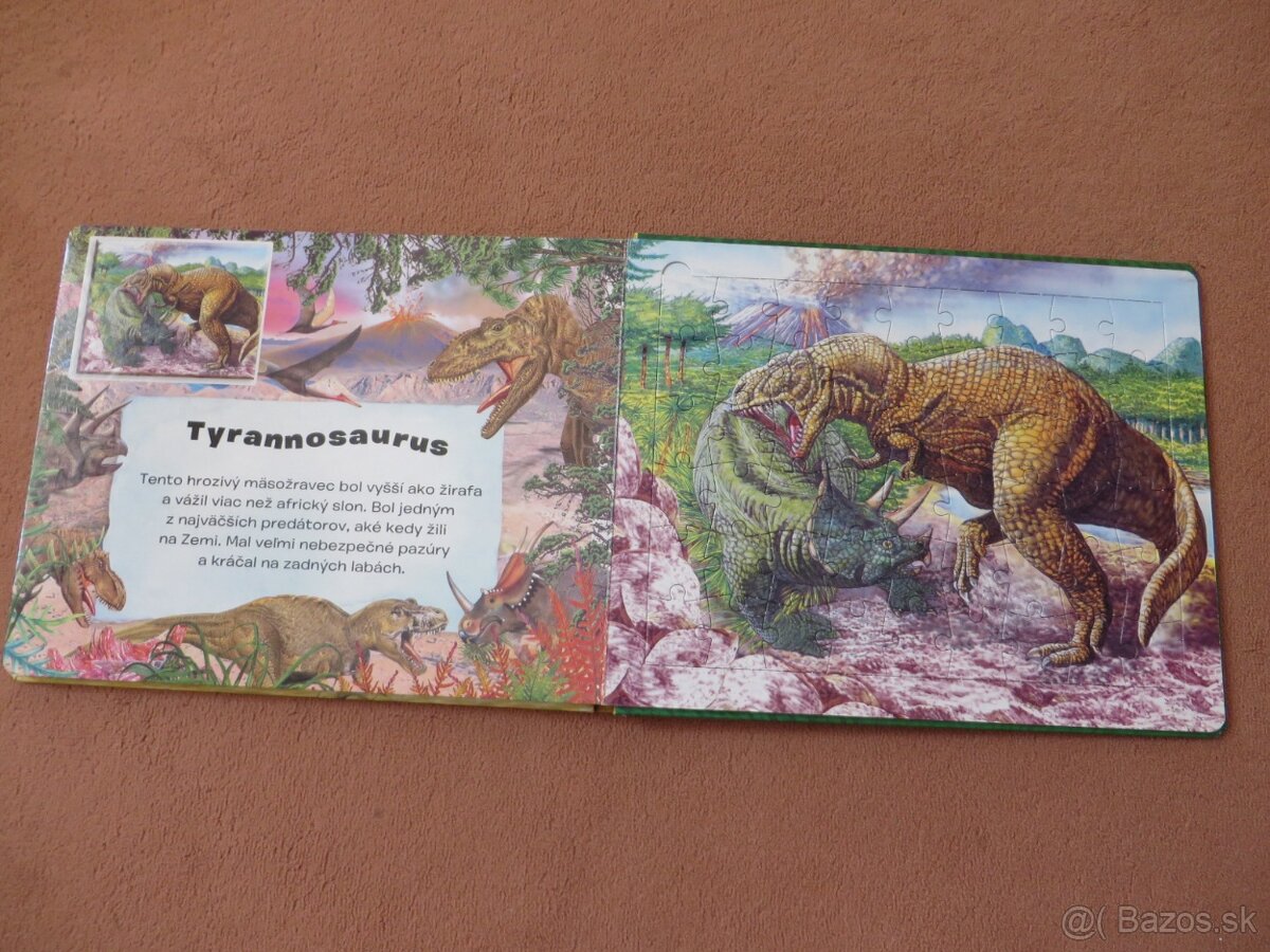 Veľká knižka Puzzle s dinosaurami - formát A4 + zošit + puzz - 7