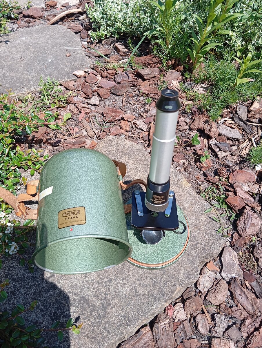 Retro starý mikroskop Meopta - 7
