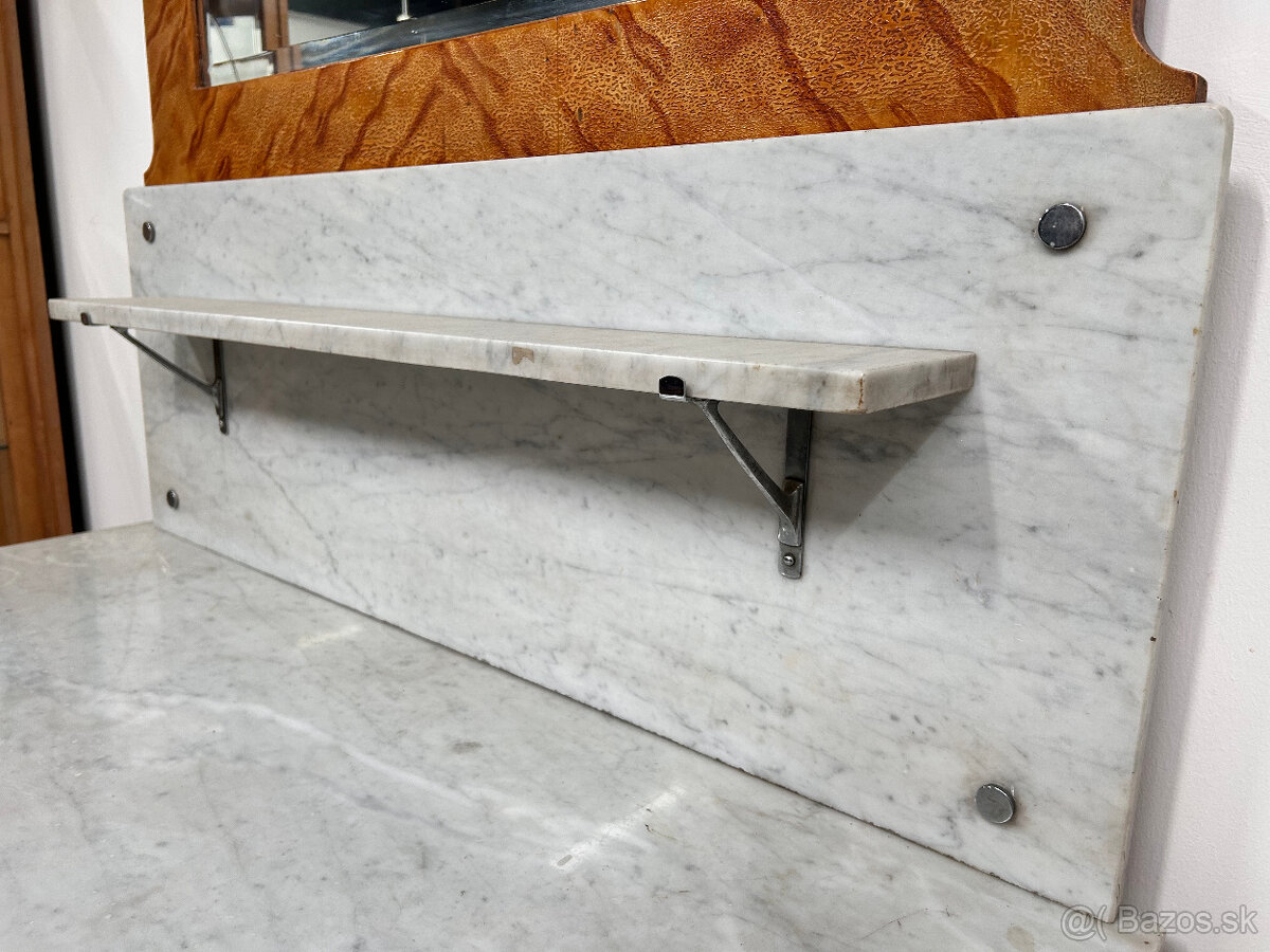 Secesná komoda s mramorom + stolíky - 7