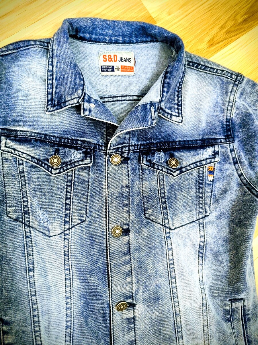 ZIMNÁ hrubšia BUNDA CHLAPČENSKá NEPREMOKAVÁ 170-176 - 7