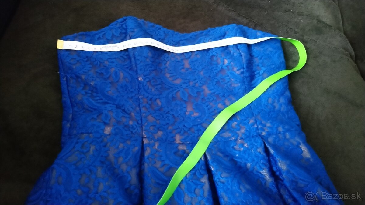 modré elegantné šaty - 7