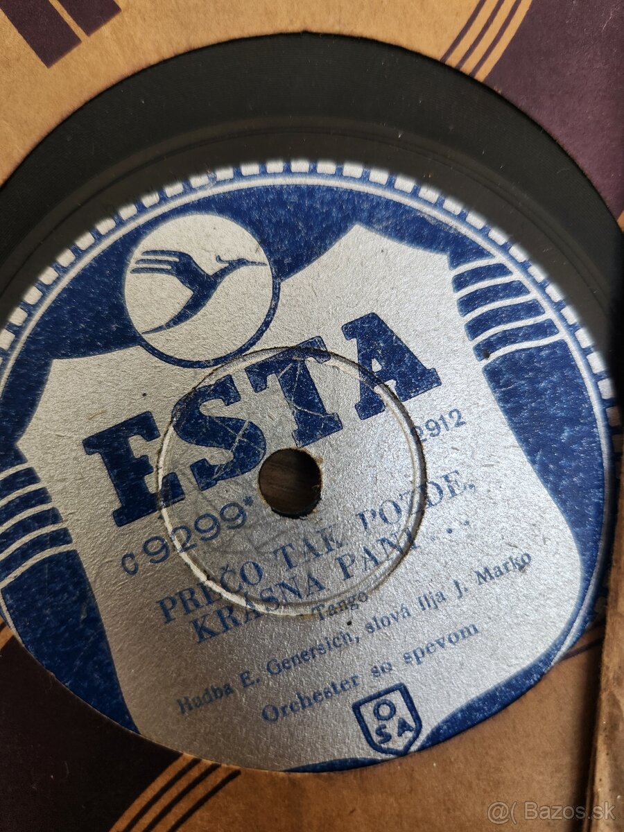 Gramofonove platne 8ks Ceskoslovensko - 7