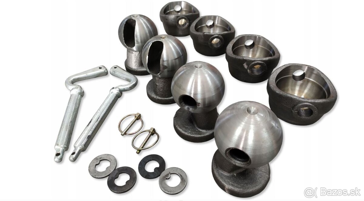 Komplet 4 gúľ na vyklápač (fi 60), vhodné do prívesov a ložn - 7