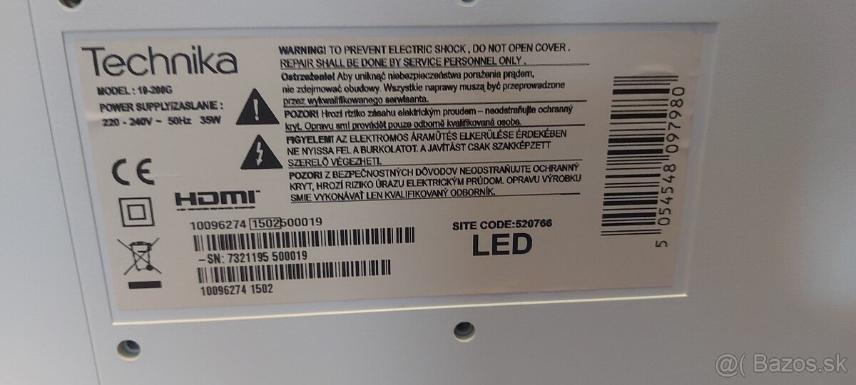 Televízor Technika + reproduktory Dell - 7