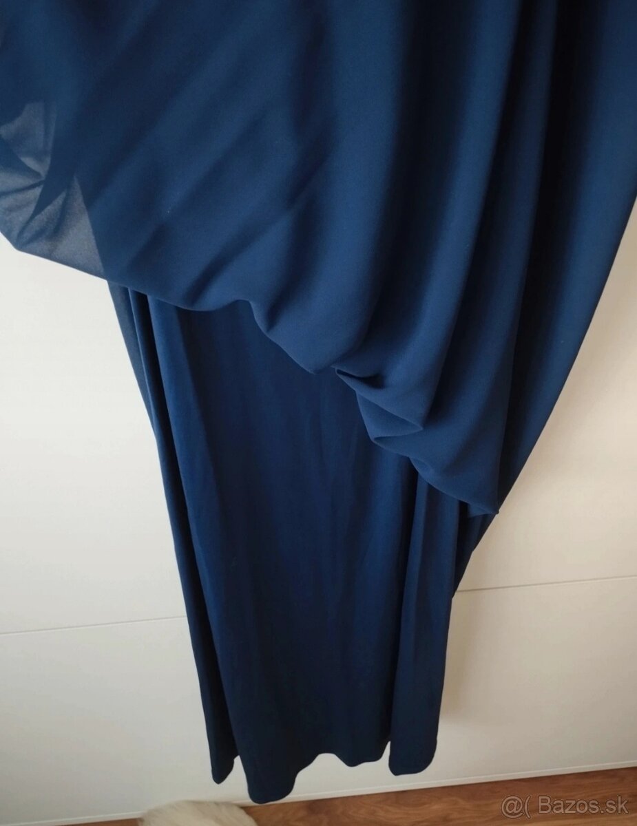 Kráľovské modré spoločenské šaty - 7