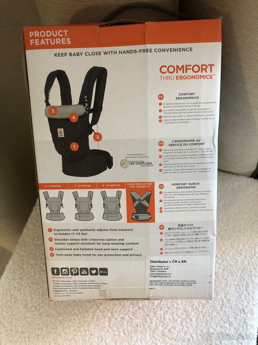 Ergobaby nosič Adapt - Geo Black - 7