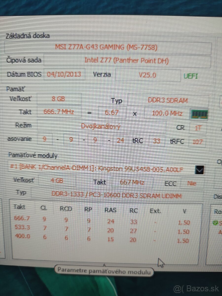 MSI Z77A -G43 GAMING + I5 2500K - 7