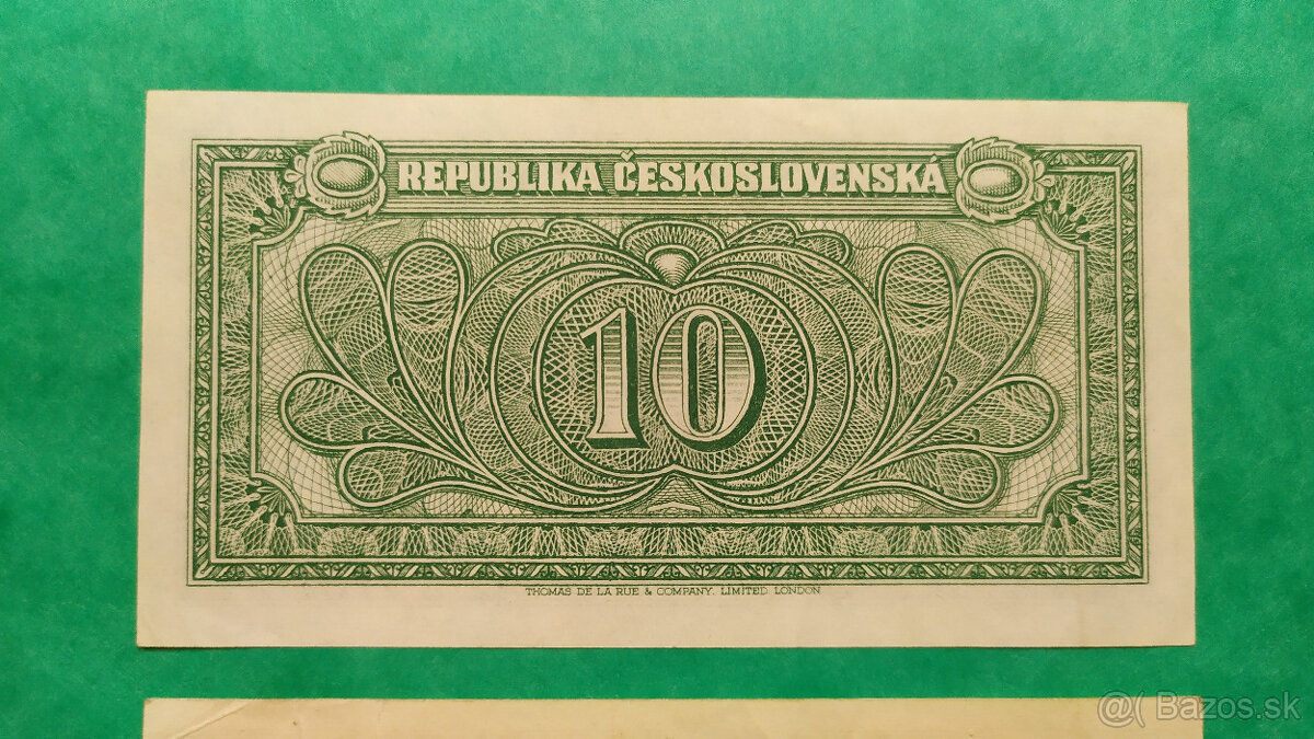 10 Kčs 1945 a 1950 - 7