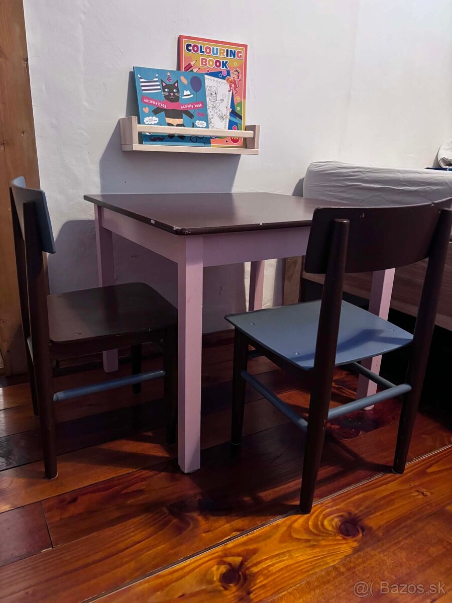 Detský set stôl s dvomi stoličkami - 7