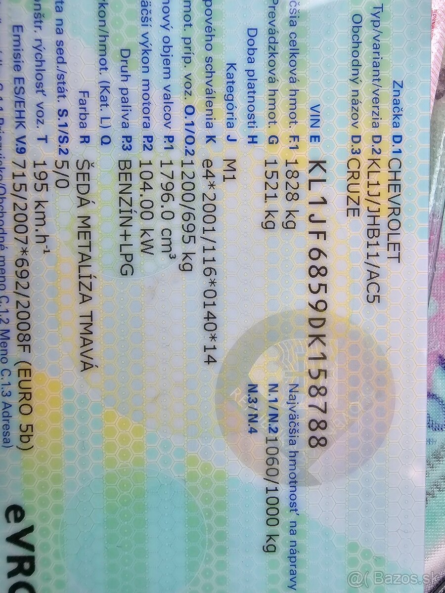 Predám alebo rozpredám Chevrolet cruze 1,8 bez motora. - 7