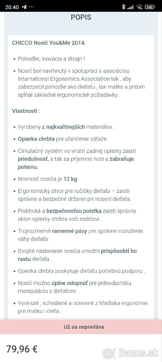 Chicco Nosič You&Me, čierny - 7