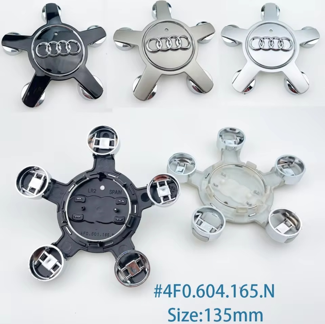 AUDI hviezdicove krytky diskov čierne/šedé/strieborné - 7