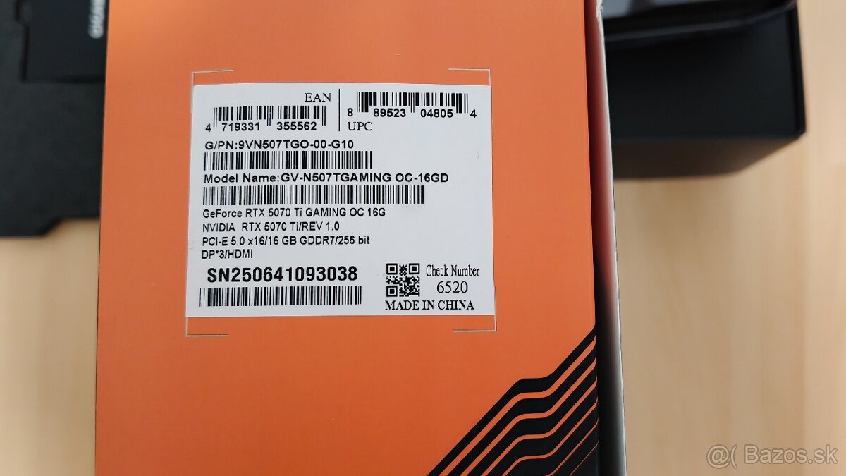 Gigabyte RTX 5070 Ti Gaming OC 16GB - 7