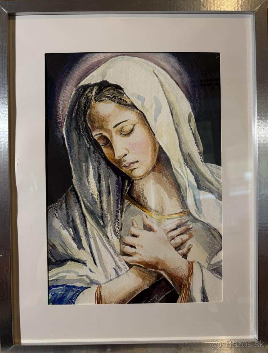 NOVÉ prekrásne náboženské AKVARELOVÉ maľby - 7