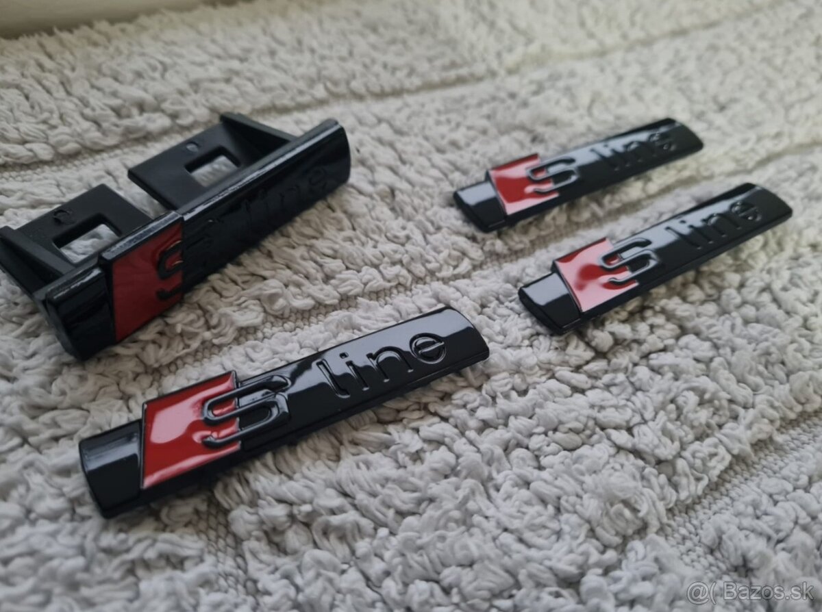 Cierne a sive Napisy S-LINE pre AUDI - 7