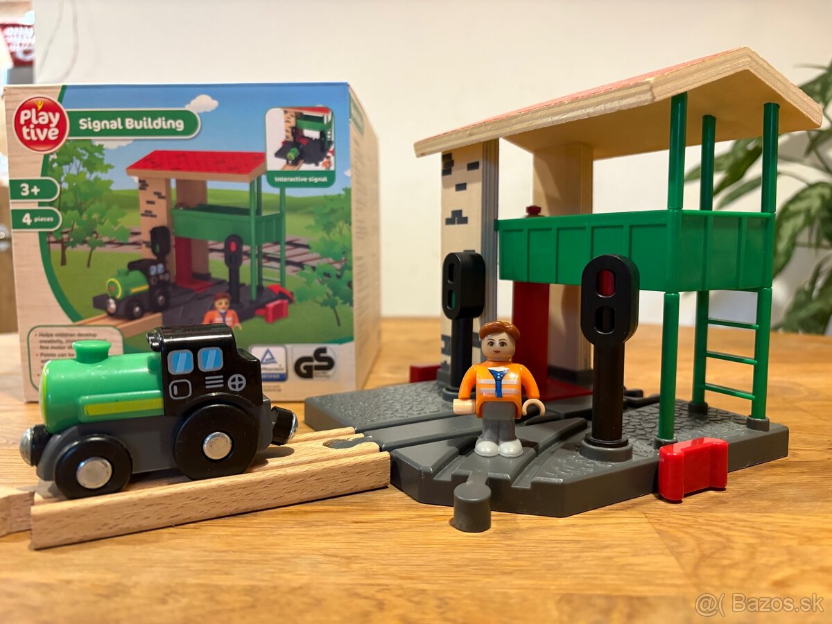 Búdka na prehadzovanie výhybiek a lokomotíva. - 7