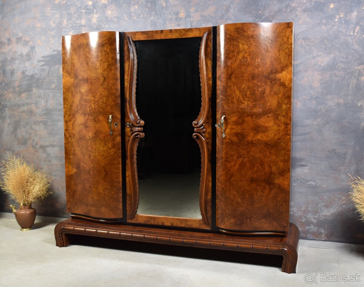 Starožitná Skriňa- ART DECO 1930 po renovácii - 7