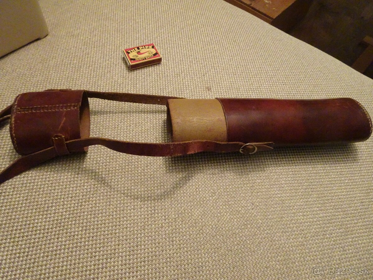 Predám kožené RUČNE ŠITÉ púzdro na puškohľad - 7