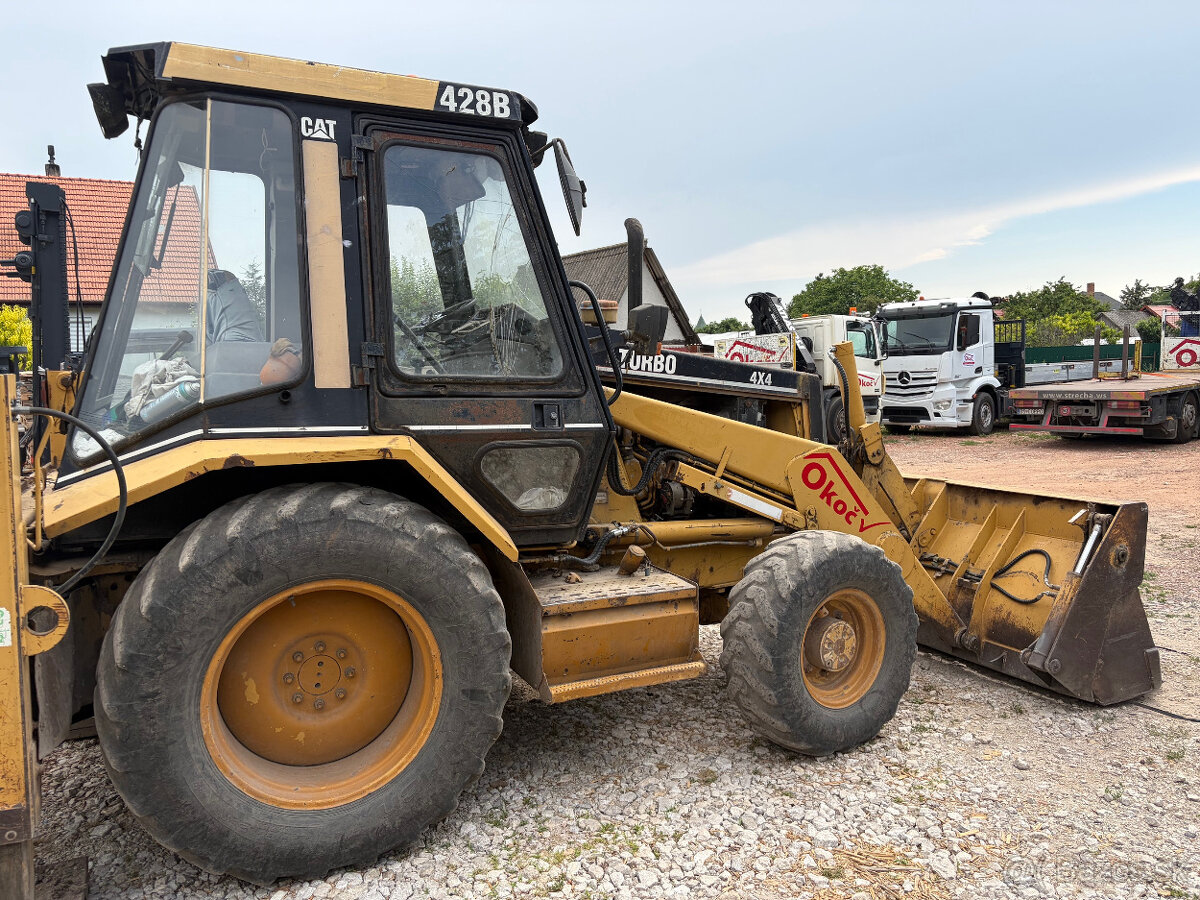 traktorbager , nakladač , CATERPILLAR , stavebné stroje 4x4 - 7