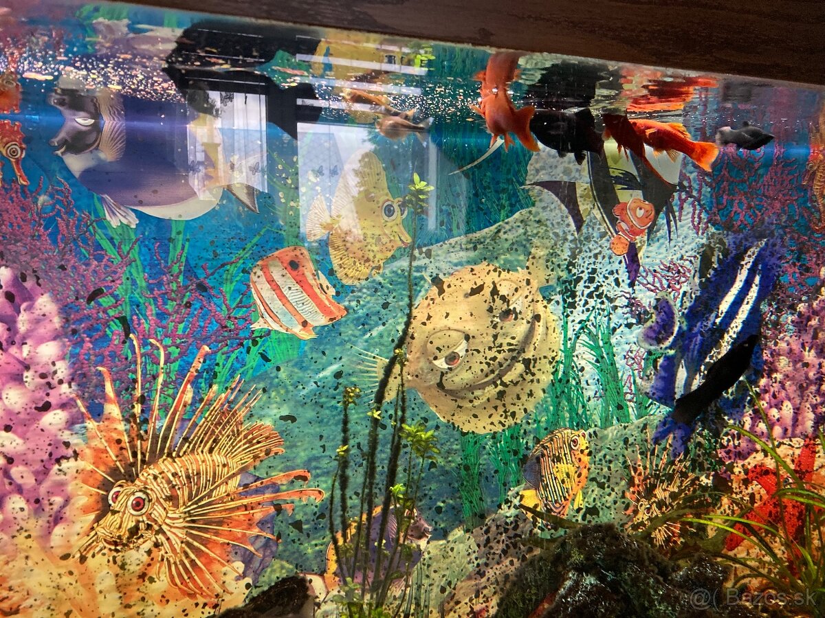 Akvarium komplet so skrinkou a prislusenstvom - 7