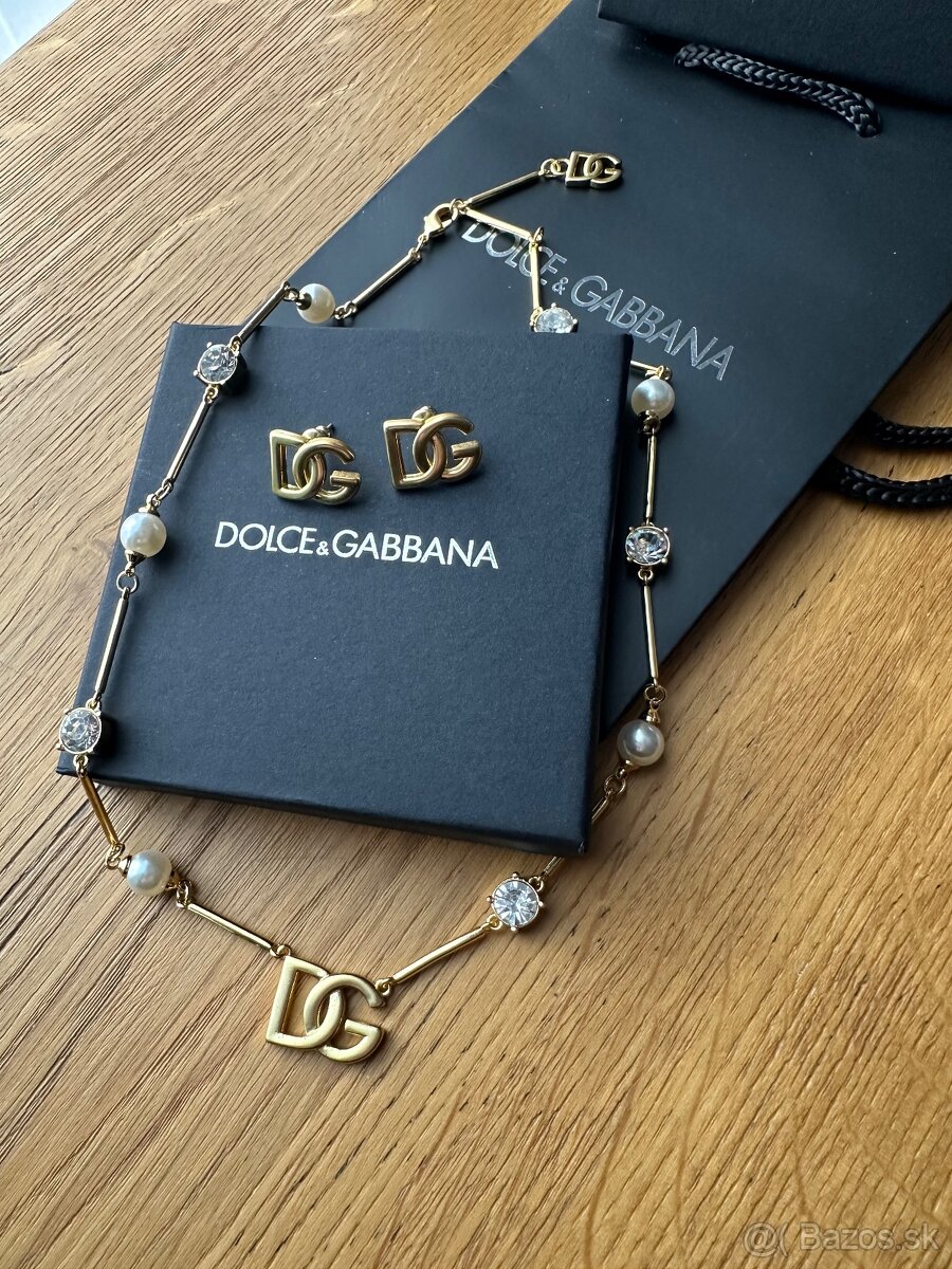 Nová nenosena sada náušníc a nahrdelnika D&G - 7