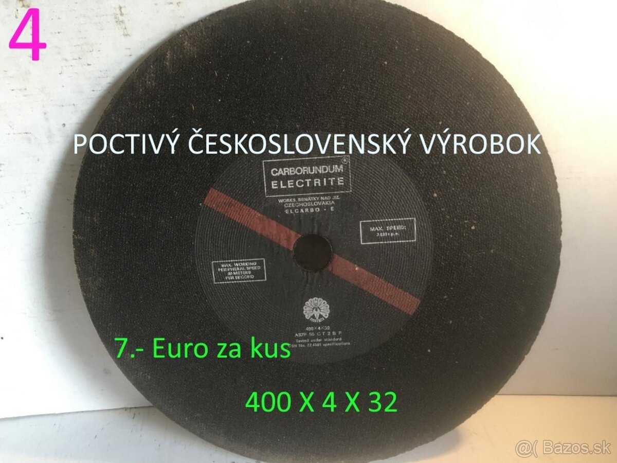 Brúsne kamene a rezné kotúče do brúsky a karbobrúsky - 7