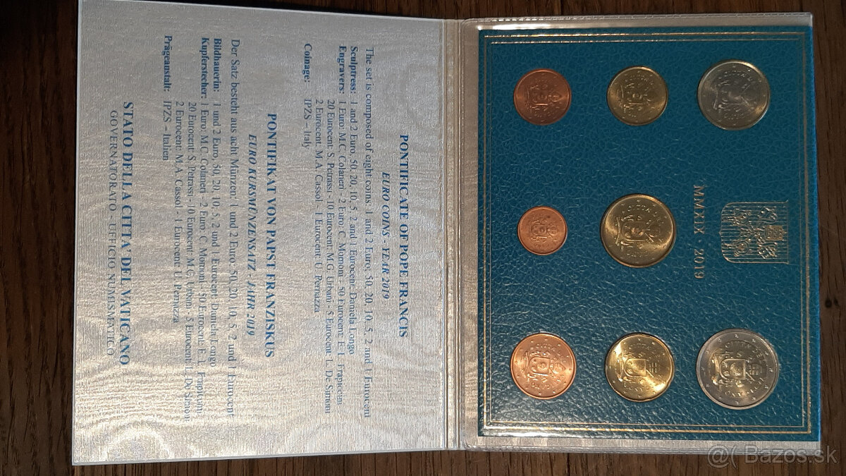 Kompletná zbierka UNC euromincí Vatikán (2002–2024)na predaj - 7