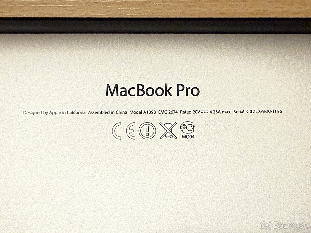 MacBook Pro 15" i7-2GHz,4j/8GB/256GB, TOP STAV - 7