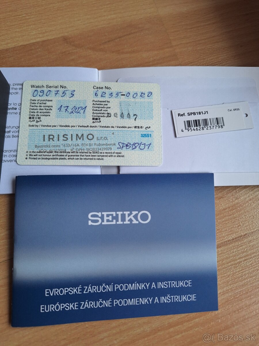 Predám Hodinky Seiko Prospex Sea Automatic Diver's PADI - 7