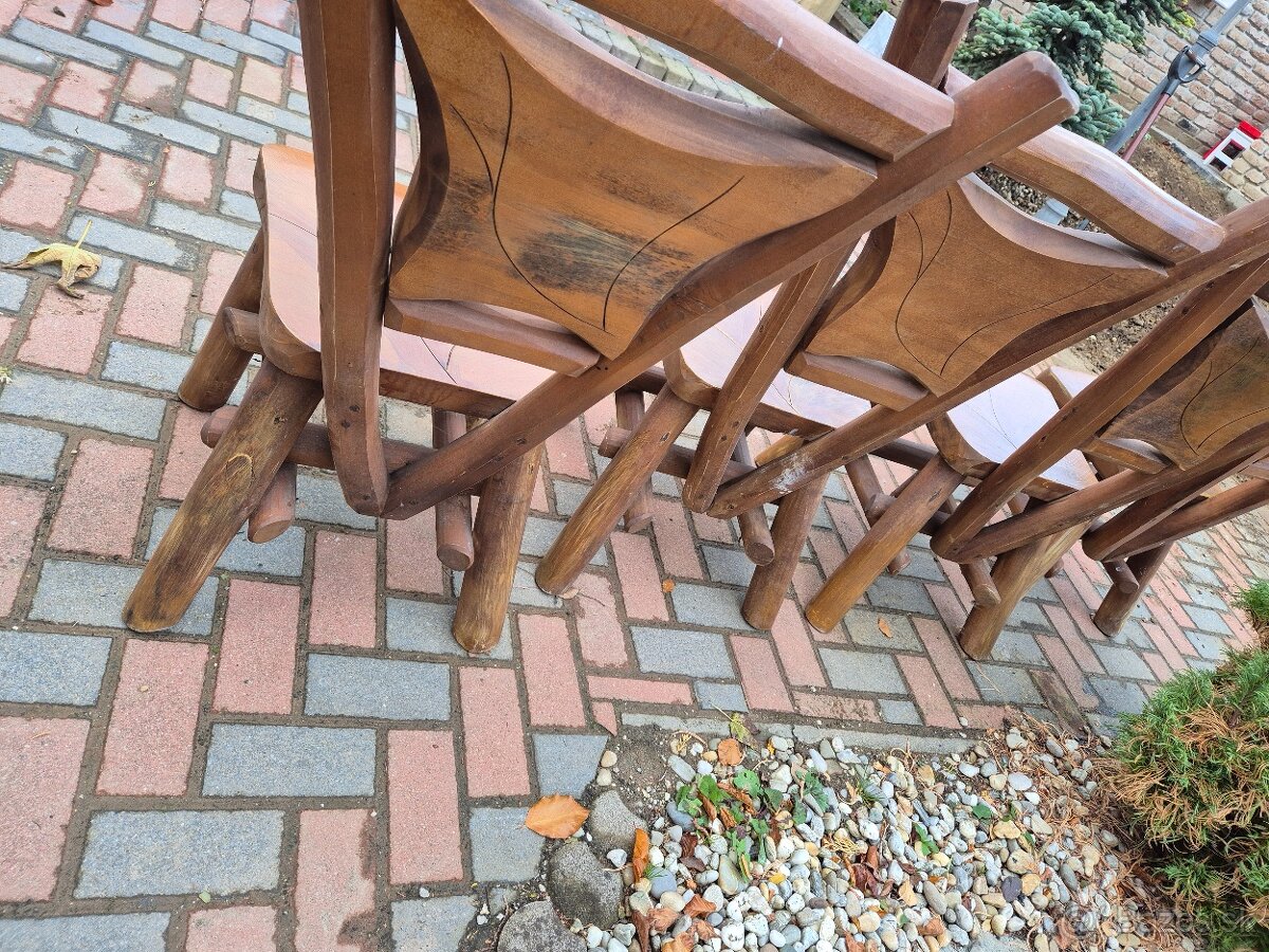 4 masivne zahradne stolicky - 7