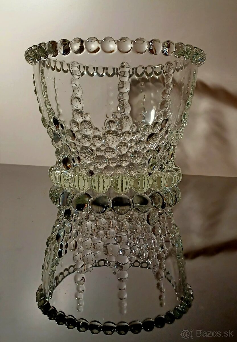 Nádherná efektná veľká sklenená misa - 7
