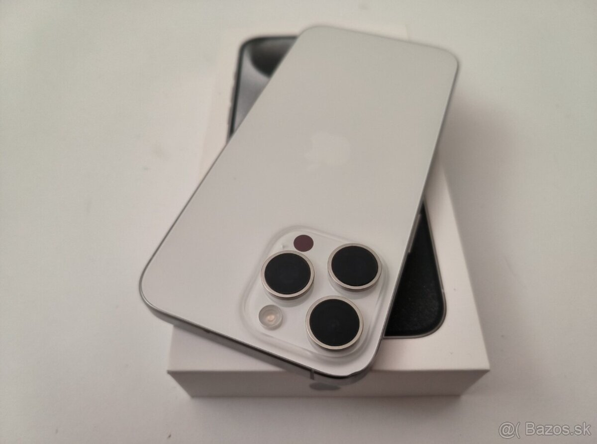 apple iphone 15 PRO MAX 256gb White Titanium / Batéria 100% - 7