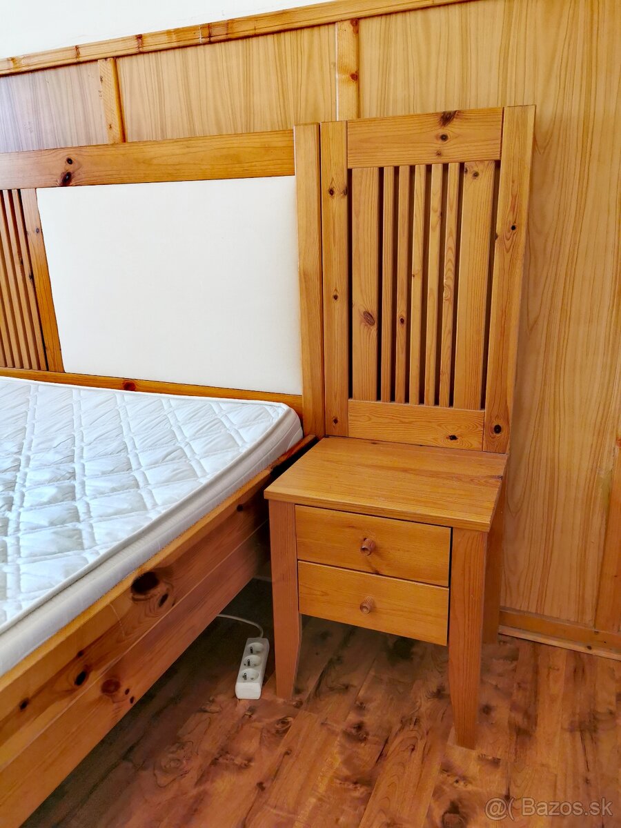 Manželská posteľ z masívu – komplet set - 7