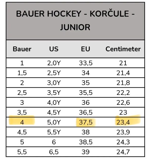 Hokejove korcule Bauer X 37,5 - 7