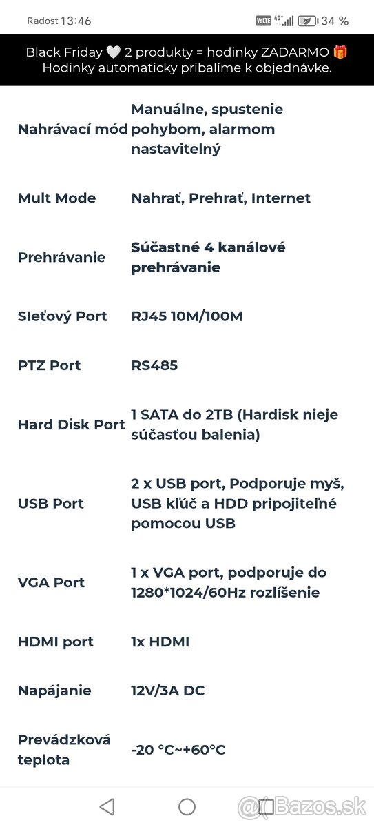 Security set. 4 x kamera. - 7