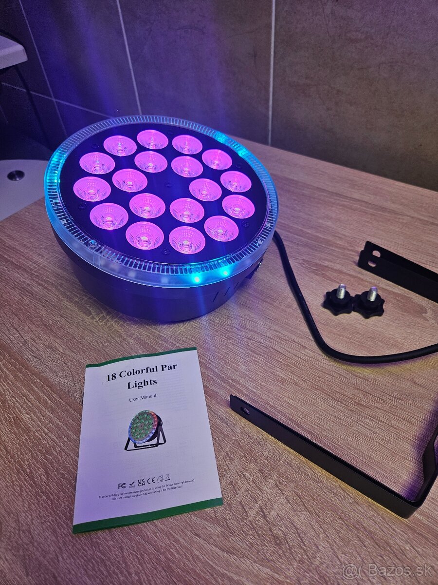 6x Led par 180W s led kruhom, RGBW, dmx - 7