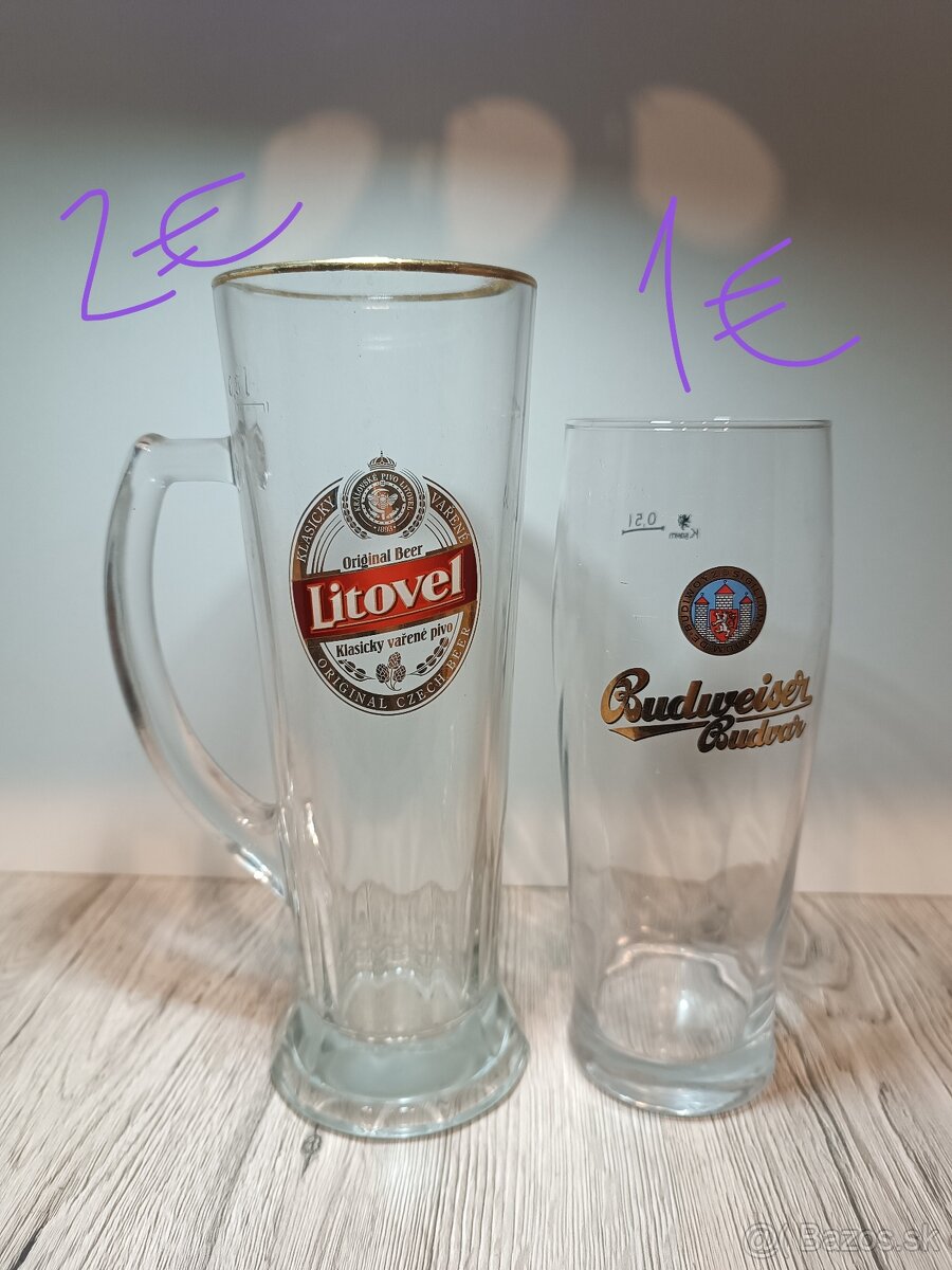 České pivové poháre 4 - 7