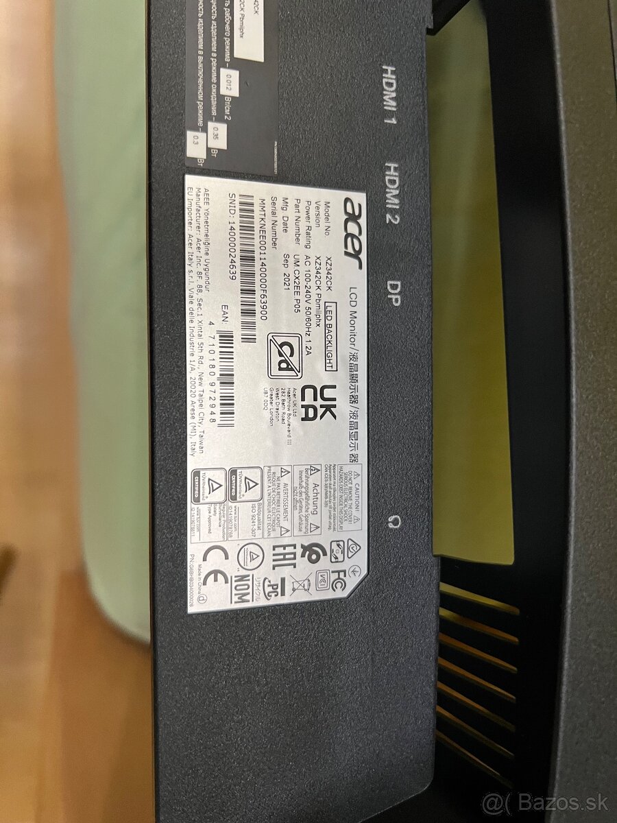 Monitor Acer XZ342CK - nahr.doska - 7