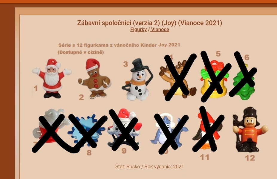 Kinder figurky vianočné - 7