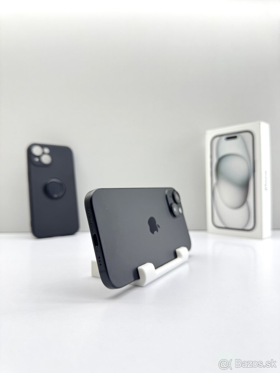 iPhone 15 128GB BLACK TOP STAV ORIGINÁL - 7