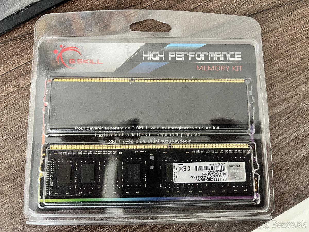 G.SKILL 1333MHz DDR3 8GB (2x4GB) - 7