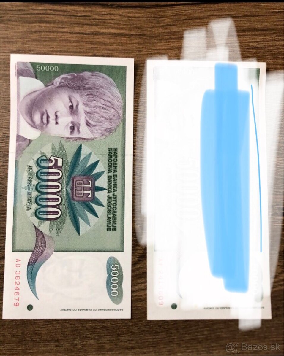 Bankovky JUHOSLAVIA 3 - 7